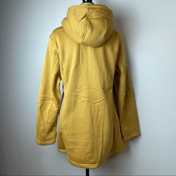 NWT Mustard Yellow Toggle Hooded Coat | Medium | Fall Winter Jacket w/ Pockets L - Picture 10 of 14